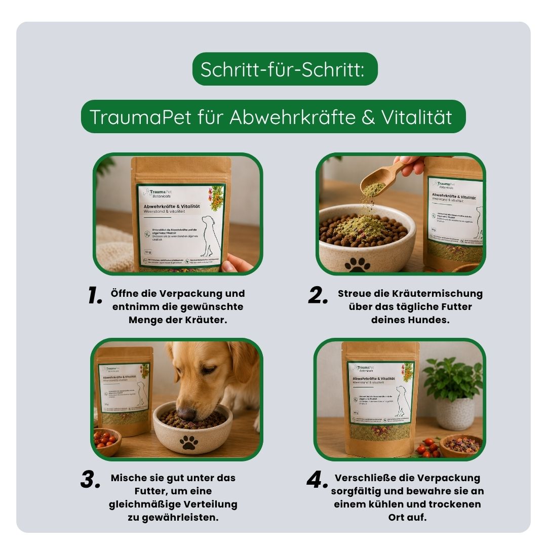 TraumaPet Botanicals Immunsystem & Vitalität unterstützt das Immunsystem, Energie und die allgemeine Gesundheit